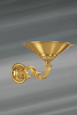 Applique Dorée En Forme De Vasque, Style Louis XVI En Bronze Massif