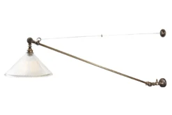 Applique En Argent Antique Et Verre Cannelé Nyx