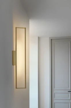 Applique LINK 725 Rectangulaire En Laiton Satiné, éclairage LED