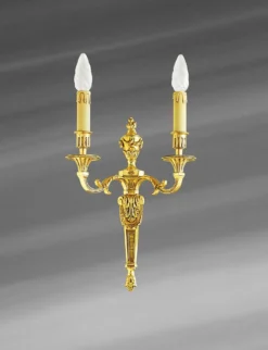 Applique Louis XVI Patiné Vieil Or, Deux Lumières