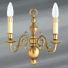 Applique Style Hollandais Laiton Deux Lumières