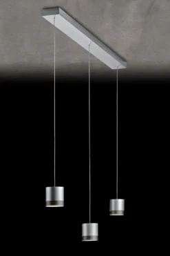 Aura Suspension 3 Lumières En Aluminium Mat Et Noire