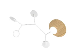 Ballon Wall5 Applique LED Intégré Blanche Et Chêne