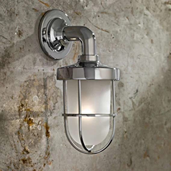 Bounty Wall 12V Applique Bronze Chromé Verre Sablé