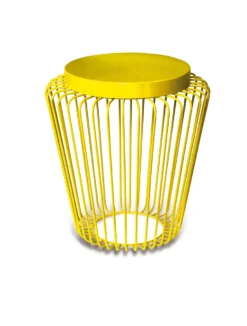 Cage Lanterne Sur Batterie Jaune