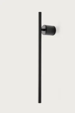 Clock Applique Fine En Métal Noir