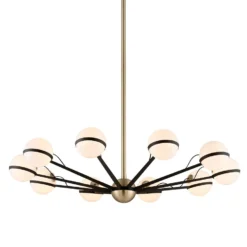Ace Lustre Rétro Avec Boules Opales 6 Lumières -Magasin D'Éclairage Domestique contemporain art deco americain 20110159 2R