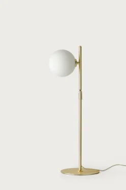 Endo Lampe De Table Rétro Avec Diffuseur Boule De Verre Opale -Magasin D'Éclairage Domestique design marbre laiton ceramique 21110033 3R