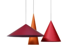 Extra Large Grande Suspension Conique Rouge Carmin -Magasin D'Éclairage Domestique design metal geant 22010020 4R