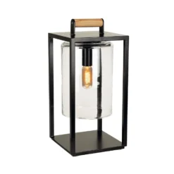 Dome Small Lampe D'extérieur Noire Et Verre Transparent