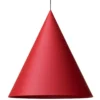 Extra Large Grande Suspension Conique Rouge Carmin