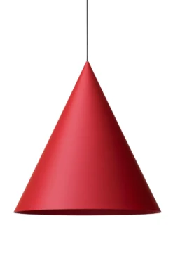 Extra Large Grande Suspension Conique Rouge Carmin