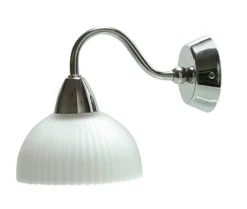 Fami Applique De Salle De Bain Métal Chromé Et Verre Sablé