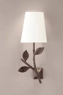 Flora Applique Végétale En Bronze Noir Patiné