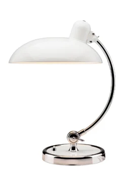 Fritz Hansen Kaiser Idell Lampe De Table Style Bauhaus Blanche Et Chromée