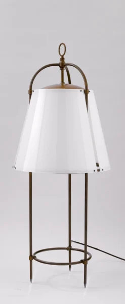 Lampadaire De Jardin En Laiton Vieilli Hibiscus