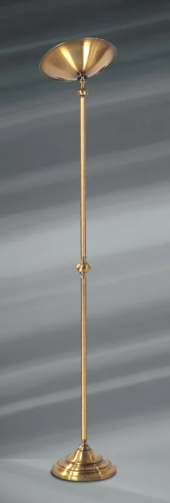 Lampadaire Laiton Patiné Style Hollandais