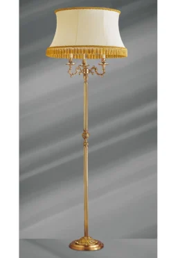 Lampadaire Louis XV Doré Support Rond