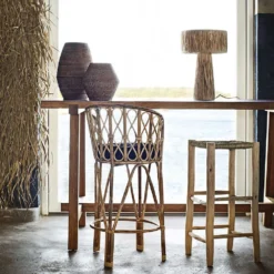 Lampe à Poser En Raphia XL Style Minimaliste - Mme Stoltz -Magasin D'Éclairage Domestique lampe a poser en raphia style minimaliste mme stoltz 2