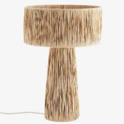 Lampe à Poser En Raphia XL Style Minimaliste - Mme Stoltz