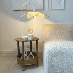 Lampe à Poser Fleur Sable H58cm -Magasin D'Éclairage Domestique lampe a poser fleur sable h58cm 2