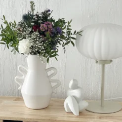 Lampe à Poser Opaline H37cm -Magasin D'Éclairage Domestique lampe a poser opaline h37cm 1