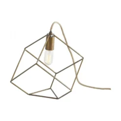 Lampe à Poser Tara En Métal Doré Et Fil Jute