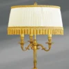 Lampe Chandelier Louis XVI Bronze Doré Trois Lumières