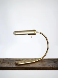 Lampe De Bureau En Métal Doré, Design Minimaliste