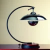 Lampe De Bureau Style Années 30 En Aluminium Chromé