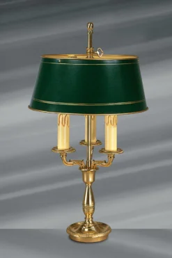 Lampe De Style Empire En Bronze Massif, Trois Lumières