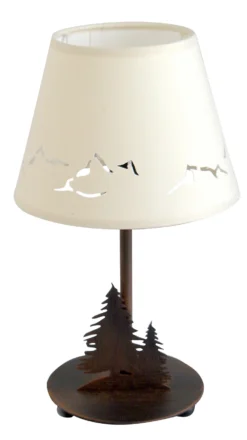 Lampe De Table Ou De Chevet Sapins Et Cîmes Style Montagne