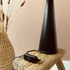 Lampe Dôme Paul Métal Noir Mat Hauteur 50cm -Magasin D'Éclairage Domestique lampe dome paul metal noir mat h50cm 3