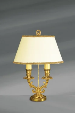Lampe Dorée Double Chandelier Louis XVI
