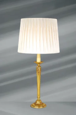 Lampe Dorée Louis XVI, Bronze Massif, Pied Fuselé