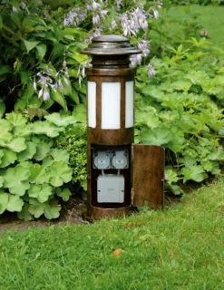 Balise D'extérieur Avec Prises -Magasin D'Éclairage Domestique lampe fer forge applique 15110415 2R