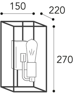 Cubic Applique Lanterne Noire -Magasin D'Éclairage Domestique lampe laiton massif 20040015 4R