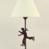 Lampe Patineur Abat-jour Cotonette Blanc