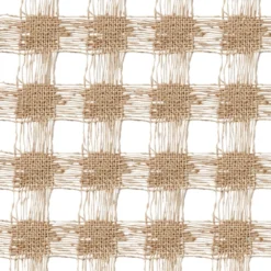 Lanterne Thaïlandaise L En Métal Coloris Laiton Rustique Et Tissu Beige Ajouré -Magasin D'Éclairage Domestique lanterne bambou naturel tissu lin beige ajoure 3