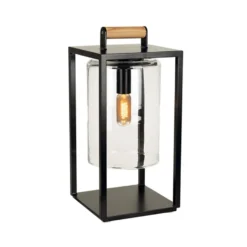 Lanterne D'extérieur Dome Small Noir En Aluminium Et Verre Clair