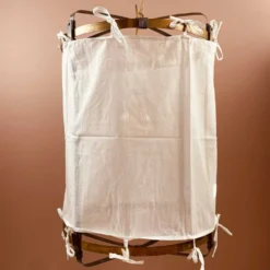 Lanterne Thaïlandaise Métal Et Tissu Blanc Uni L