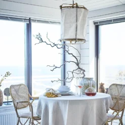 Lanterne Thaïlandaise Métal Et Tissu Blanc Uni L -Magasin D'Éclairage Domestique lanterne thailandaise metal et tissu blanc uni l 6