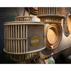 Lanterne XL à Poser Ou Suspendre En Rotin Et Jute H. 40 Cm -Magasin D'Éclairage Domestique lanterne xl poser ou suspendre rotin et jute 2