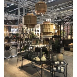 Lanterne XL à Poser Ou Suspendre En Rotin Et Jute H. 40 Cm -Magasin D'Éclairage Domestique lanterne xl poser ou suspendre rotin et jute 3