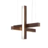 LED40 Suspension Scandinave En Croix En Bois De Noyer
