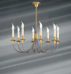 Liens Lustre Chandelier 8 Lumières Doré Et Canon De Fusil