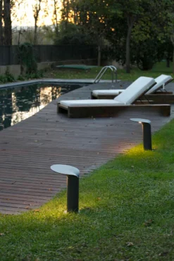 Balise Lotus En Aluminium Gris Anthracite Petit Modèle -Magasin D'Éclairage Domestique luminaire design 19070607 2R