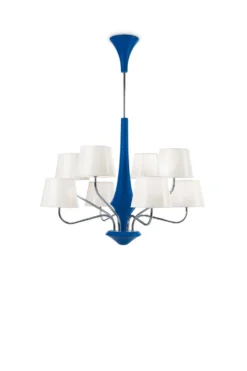 Lustre Bleu Conic Mate 8 Lumières