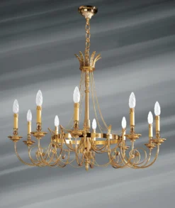 Lustre Bronze Style Directoire, Dix Lumières