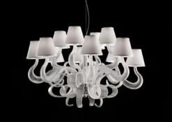 Lustre En Verre Transparent 12 Lumières BOA